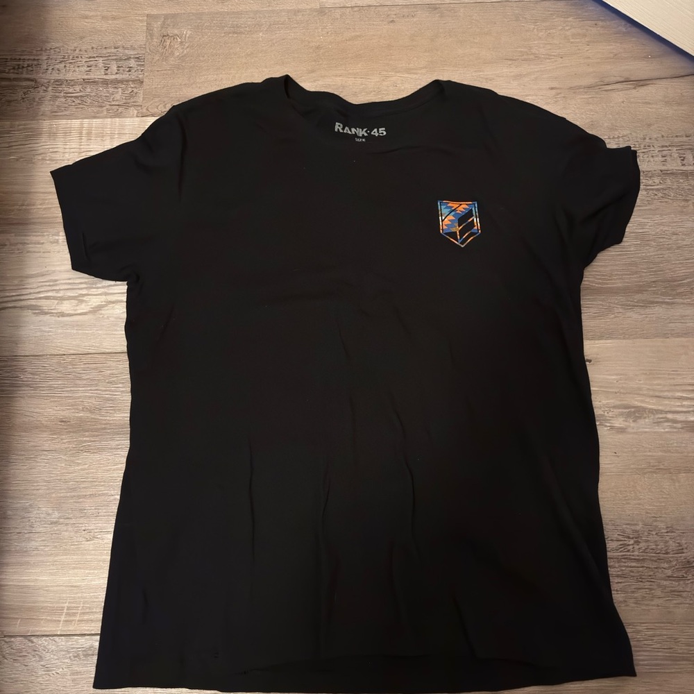 🔥RANK 45® Men's Southwestern Print Bull Logo Short Sleeve Graphic T-Shirt🔥